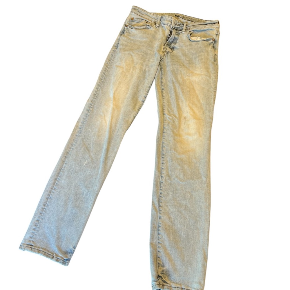 American Eagle Outfitters Blue Straight Jeans Classic Denim